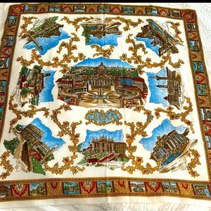 Rome, Italy, tourist scarf with landmarks